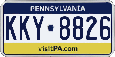 PA license plate KKY8826