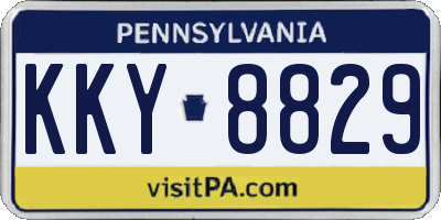 PA license plate KKY8829