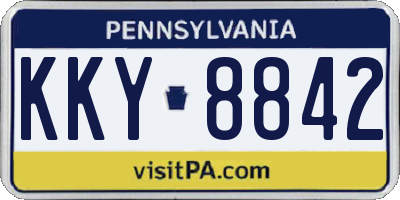 PA license plate KKY8842