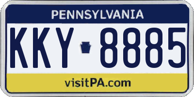 PA license plate KKY8885