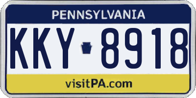 PA license plate KKY8918