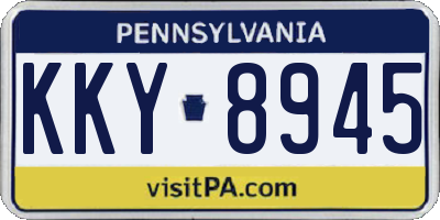PA license plate KKY8945
