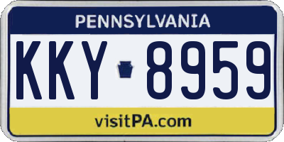 PA license plate KKY8959