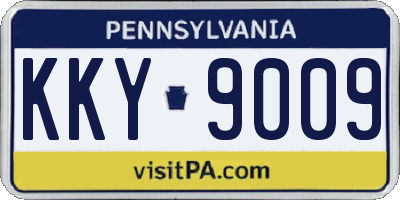 PA license plate KKY9009