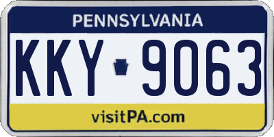 PA license plate KKY9063