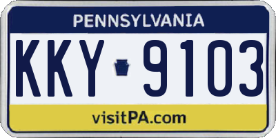 PA license plate KKY9103