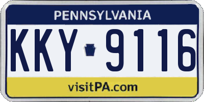 PA license plate KKY9116