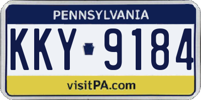 PA license plate KKY9184