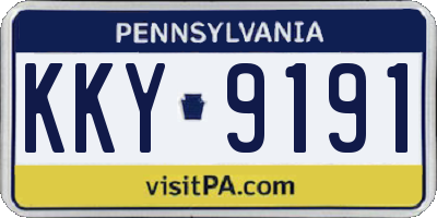 PA license plate KKY9191