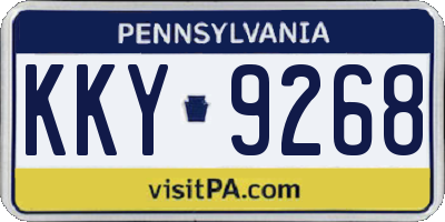 PA license plate KKY9268