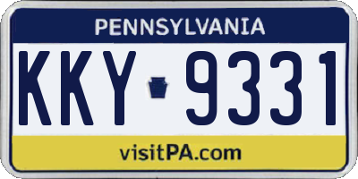 PA license plate KKY9331