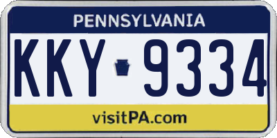 PA license plate KKY9334
