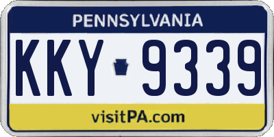 PA license plate KKY9339