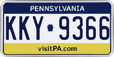 PA license plate KKY9366