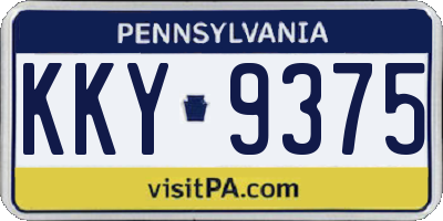 PA license plate KKY9375