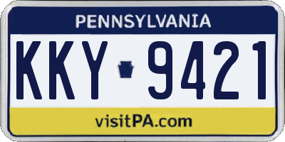 PA license plate KKY9421