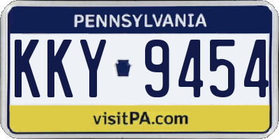 PA license plate KKY9454