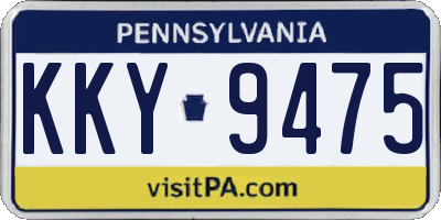 PA license plate KKY9475