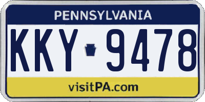 PA license plate KKY9478
