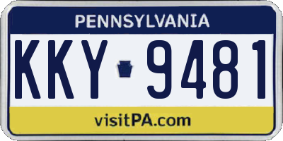 PA license plate KKY9481