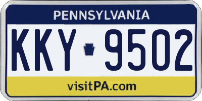 PA license plate KKY9502
