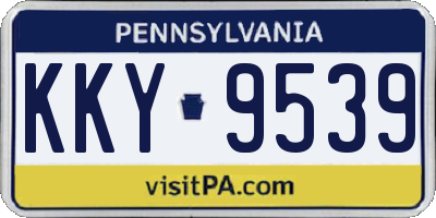 PA license plate KKY9539