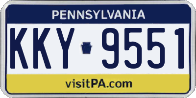 PA license plate KKY9551