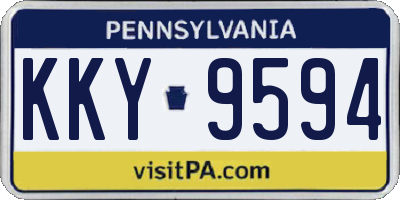 PA license plate KKY9594