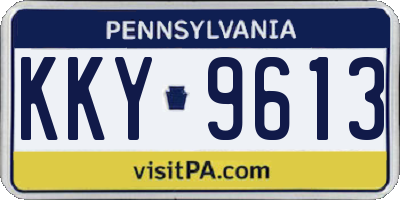 PA license plate KKY9613