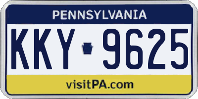 PA license plate KKY9625