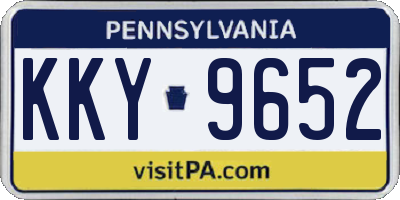 PA license plate KKY9652