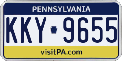 PA license plate KKY9655
