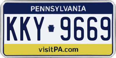 PA license plate KKY9669