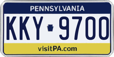 PA license plate KKY9700
