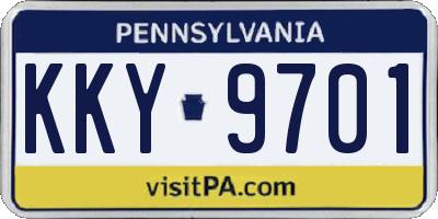 PA license plate KKY9701