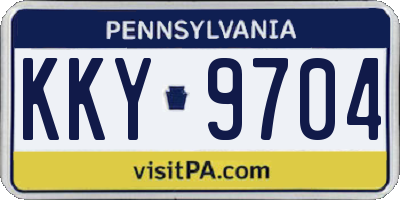PA license plate KKY9704