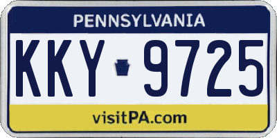 PA license plate KKY9725