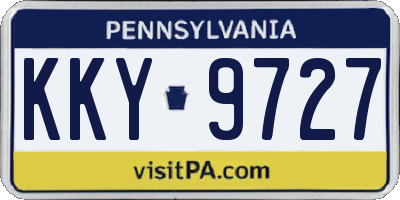 PA license plate KKY9727