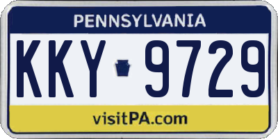 PA license plate KKY9729