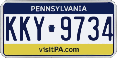 PA license plate KKY9734