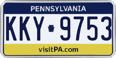 PA license plate KKY9753