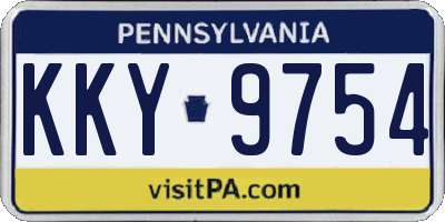 PA license plate KKY9754