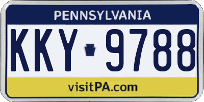 PA license plate KKY9788