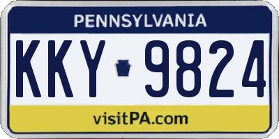 PA license plate KKY9824