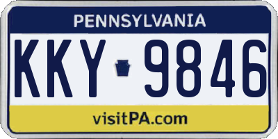 PA license plate KKY9846