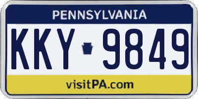PA license plate KKY9849