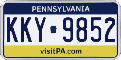 PA license plate KKY9852