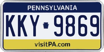 PA license plate KKY9869