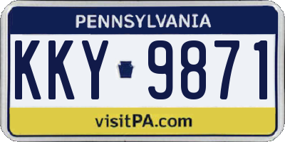 PA license plate KKY9871