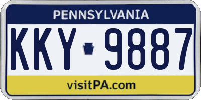 PA license plate KKY9887